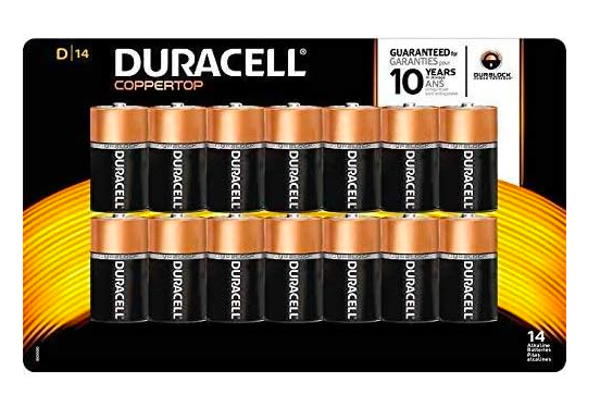 Duracell Pilas alcalinas D Coppertop, 14 unidades